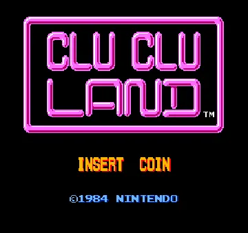 Vs. Clu Clu Land screen shot title